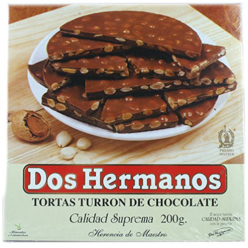 Dos Hermanos Tortas 'Schokoladen-Mandel Nougat Rund', 200g von Turrones Dos Hermanos S.L.