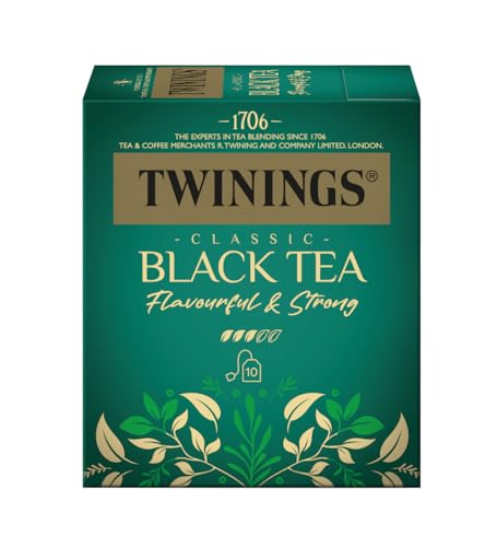 Twinings CLASSIC BLACK TEA Schwarzer Tee im Teebeutel - klassischer Schwarztee aus dem Hochland von Kenia, beliebter Tee zum Frühstück, 12er Pack (je 10 Beutel) von Twinings