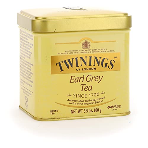 Twinings Earl Grey Tee lose in der TeeDose Schwarzer Tee mit feinstem Bergamotte Aroma erfrischender Schwarztee aus China 2er Pack x 100 g, Neutral, 200 gramm, (Pack of 2) von Twinings