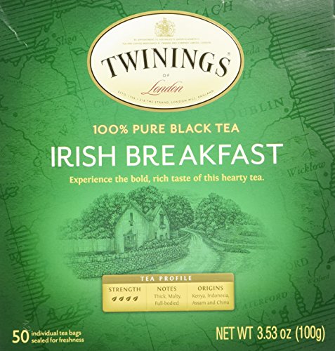 Twinings Irish Breakfast Black Bagged Tea, 50 Count von Twinings