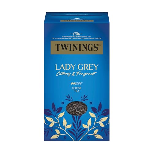 Twinings LADY GREY Schwarzer Tee lose in der Tee-Packung - Schwarztee als Mischung chinesischer Teesorten mit Orangen- & Zitronenschale, vollendet mit Bergamotte-Aroma (200g) von Twinings