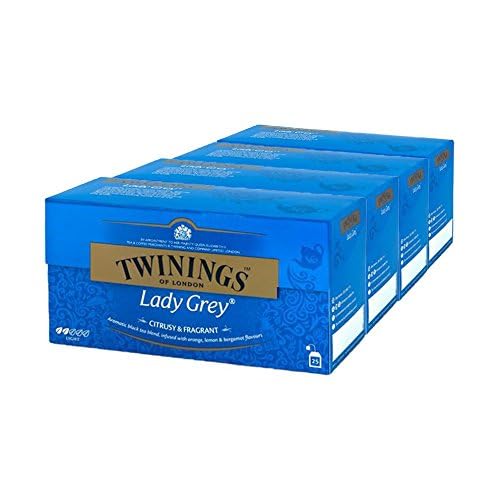 Twinings Lady Grey Tea, 100 Teebeutel (25 x 4 Pack) von Twinings