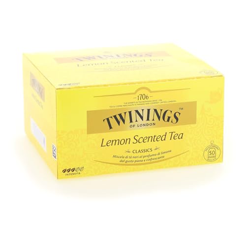 Twinings Lemon Scented Tea Klassischer Schwarztee, 50 Beutel, 100g von Twinings