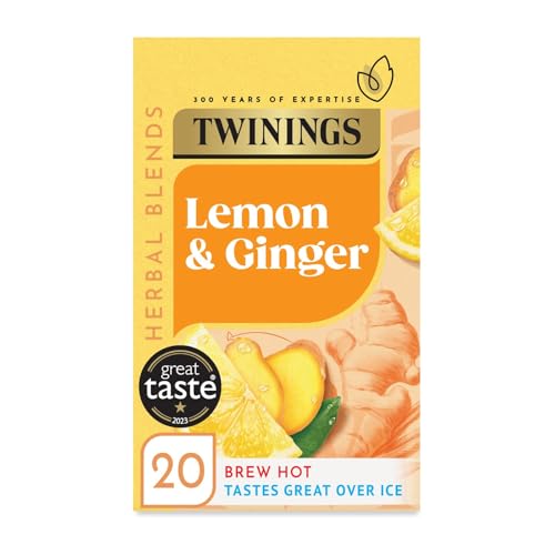 Twinings Revive & Revitalise Lemon & Ingwer, 20 Teebeutel, 30 g, 4 Stück von Twinings