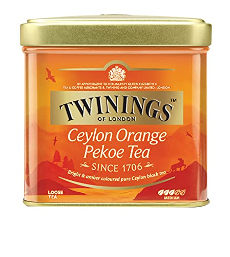 Twinings of London Ceylon Orange Pekoe Tee Dose, Schwarztee, Das erfrischende Aroma charakterisiert diesen Tee Black Tea, 2er Pack (2 x 100 g) von Twinings