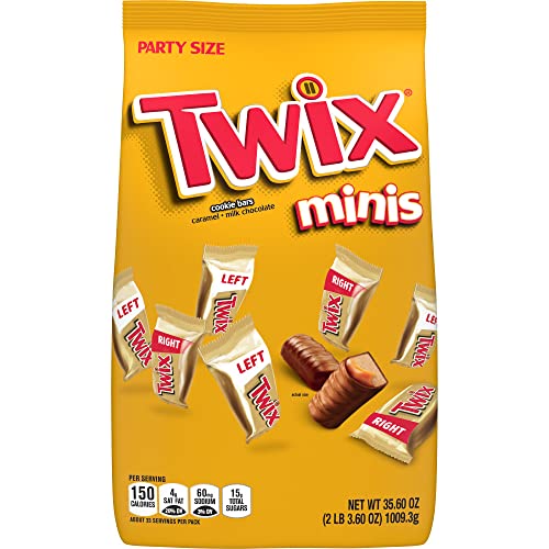 TWIX Caramel Minis Size Chocolate Cookie Bar Candy Bag, 35.6 oz, 95 pieces von Twix