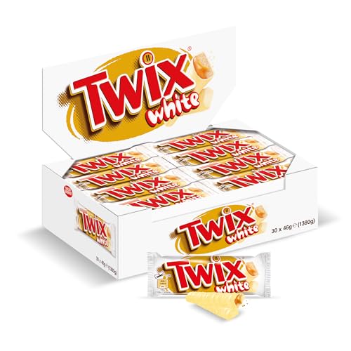 TWIX Doppelriegel White, Schokoriegel, weiße Schokolade, 30x46g von Twix