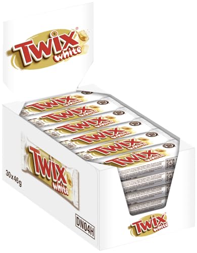 TWIX Doppelriegel White, Schokoriegel, weiße Schokolade, 30x46g von Twix