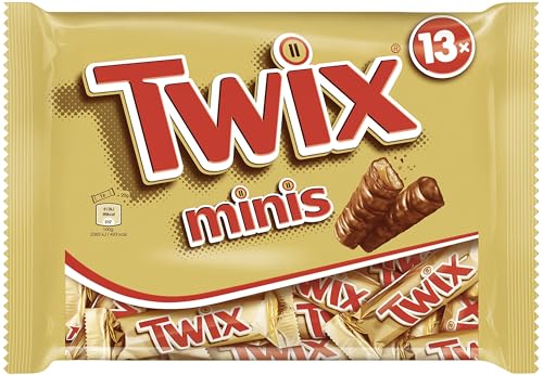 Twix Minis Schokoriegel, Karamell auf knusprigem Keks, Eine Packung (1 x 275g) von Mars