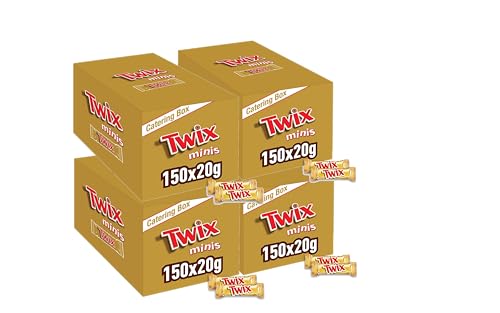 Twix Minis, Schokoriegel, Karamell & Keks, Milchschokolade, Großpackung Schokolade, 4 x 150 x 20g, 12kg von Twix