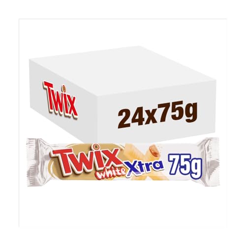 Twix Xtra White Chocolate Biscuit Doppelriegel – 24 x 75 g von Twix