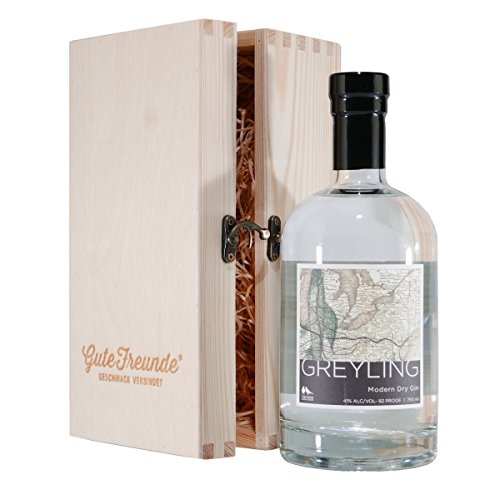 Greyling Modern Dry Gin mit Geschenk-Holzkiste von Two Birds Artisan Spirits