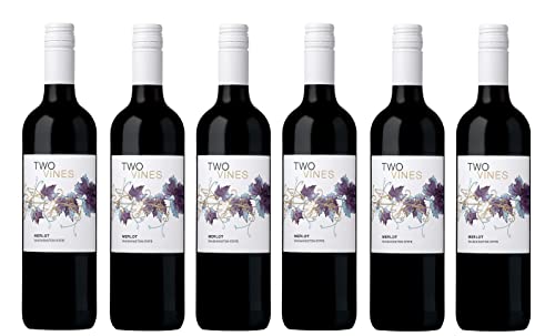 6x 0,75l - 2019er - Columbia Crest - Two Vines - Merlot - Washington State - Vereinigte Staaten - Rotwein trocken von Two Vines