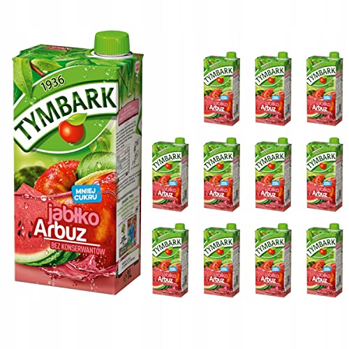 Tymbark Apfel Himbeere Minze, Erfrischungsgetränk 24 Flaschen je 250ml von Tymbark