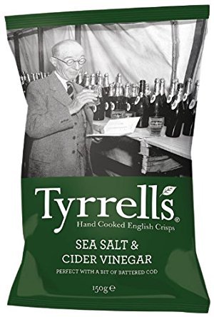 Tyrrell's Cider Vinegar und Sea Salt 150 g, 12er Pack (12 x 150 g) von Tyrrells