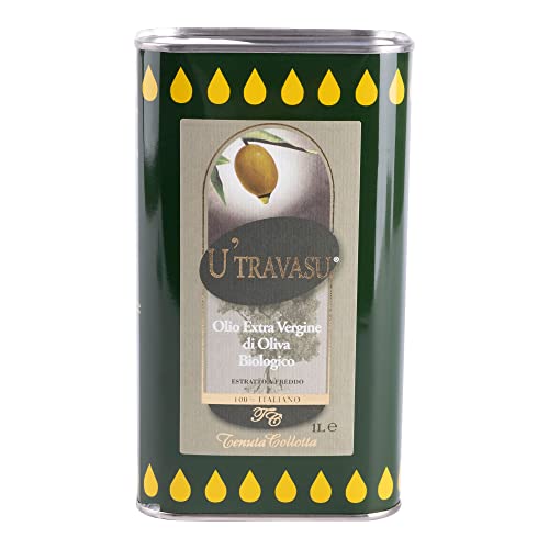 U'Travasu® - Natives Olivenöl Extra Bio dose 1 l - 100% Italienisch - Produkt in Sizilien - Kaltextrakt von U'TRAVASU