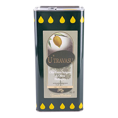 U'Travasu® - Natives Olivenöl Extra Bio dose 5 l - 100% Italienisch - Produkt in Sizilien - Kaltextrakt von U'TRAVASU