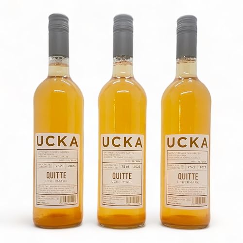 UCKA | Regionaler Quittensaft-Cuvee,100% Direktsaft | Alkoholfrei, kein Zuckerzusatz, Vegan, (3 x750ml) von UCKA