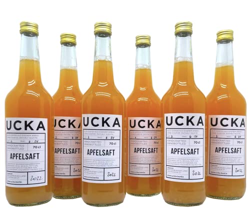 UCKA | Regionaler Apfelsaft | 100% Direktsaft Aus Alten Apfelsorten | Alkolfrei Vegan (6 x700ml) von UCKA