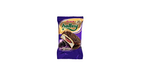 ÜLKER Halley - Sandwichkeks mit Milchschokolade und Brombeere 33,7 G x 8 x 12 (12 x 8 Packung) von ÜLKER