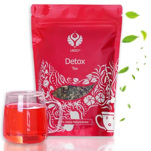 UKKO Detox Tee Programme for Deep Body Cleaning,Detox Tee Zum Abnehmen Blend with Der Entgiftungstee enthält auch Vitamine,140 g, Made in EU von UKKO