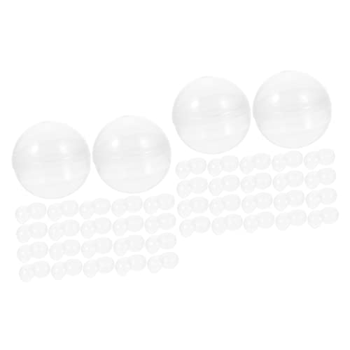 ULTECHNOVO 100 Stk transparente Gashapon-Schale Candy-Catcher-Maschine Nachfüllungen für Kaugummiautomaten Topper seidenband schienbeinschoner tape Leere Kapseln für Verkaufsautomaten Plastik von ULTECHNOVO