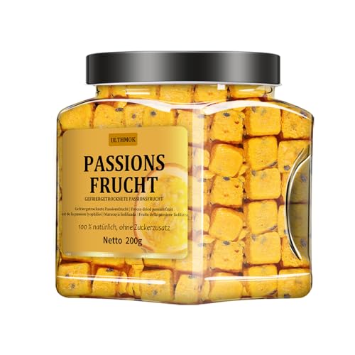 Premium gefriergetrocknete Passionsfrucht, Freeze Dried Passion Fruit 200 g, gefrorener Passionsfruchttee, 100 % natürlich und ohne Zusatzstoffe.… von ULTHMOK