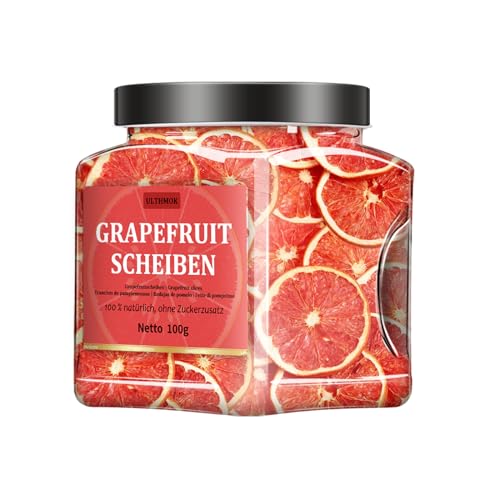 Premium getrocknete Grapefruitscheiben 100 g, dehydrierte Grapefruit, 100 % natürlich, ohne Zusatzstoffe und ohne Zuckerzusatz. von ULTHMOK