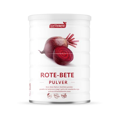 Rote Bete Pulver 450 g, 100% natürlich, ohne Zusatzstoffe, gentechnikfrei, Keto, vegan, Smoothie-Superfood, Acai-Pudding, Backen von ULTHMOK