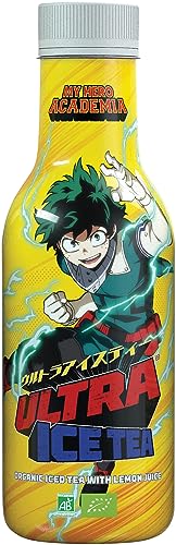 ULTRA ICE TEA Bio Eistee – Veganes Schwarzteegetränk mit dem My Hero Academia Charakter Midoriya Izuku(Deku) – Erfrischender Zitronen-Geschmack – 1 x 500 ml Einweg von ULTRA ICE TEA