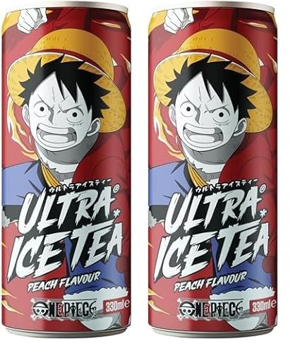 ULTRA ICE TEA Eistee, One Piece, Luffy, Pfirsich - 1 x 330 ml (Packung mit 2) von ULTRA ICE TEA