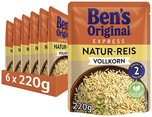 BEN'S ORIGINAL Express-Reis Naturreis, ideale Zubereitung von Gerichten in der Pfanne, 6 Packungen (6 x 220g) von Ben's Original