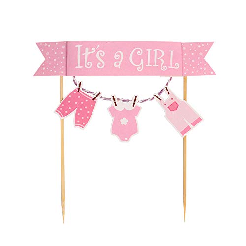 Unimall Tortenaufsatz mit Aufschrift "It's a Girl", Rosa, für Neugeborene von UNIMALL