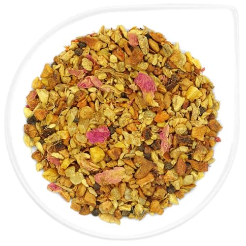 URBANTEADEALERS East India Gold Aromatisierte Gewürzteemischung mit Ingwer-Maracuja-Geschmack, 250g von URBANTEADEALERS