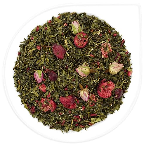 URBANTEADEALERS Roseberry Aromatisierte Grünteemischung mit Beeren-Rose-Geschmack, 100g von URBANTEADEALERS