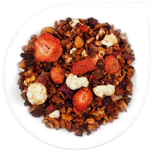 URBANTEADEALERS Früchtetee Erdbeer Popcorn aromatisiert mit Erdbeer-Popcorn-Geschmack, 100g von URBANTEADEALERS