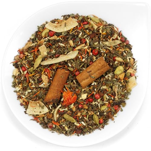 URBANTEADEALERS Kräutertee Tulsi Indischer Chai Aromatisierte Kräuter-/Gewürzteemischung mit Ingwer-Zimt-Geschmack, 100g von URBANTEADEALERS