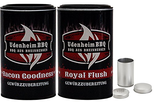 Udenheim Großes Rub Set 2 x 350gr - Bacon Goodness + Royal Flush Rub von Udenheim BBQ - BBQ aus Rheinhessen