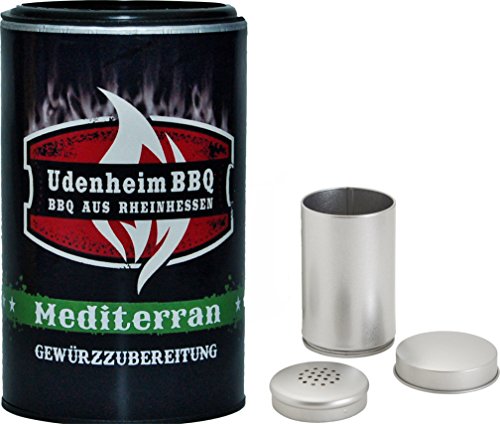 Udenheim Mediterran, Grill und BBQ Gewürzzubereitung 200gr, Set mit Streuer von Udenheim BBQ - BBQ aus Rheinhessen