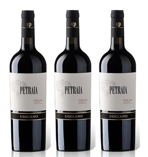 3x 0,75l - 2019er - Uggiano - Petraia - Merlot - Toscana I.G.P. - Italien - Rotwein trocken von Uggiano