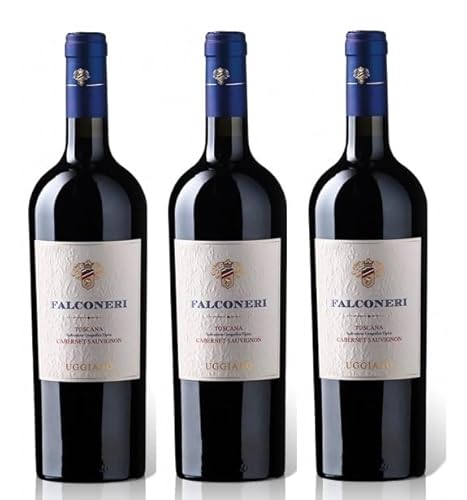 3x 0,75l - 2021er - Uggiano - Falconeri - Cabernet Sauvignon - Toscana I.G.P. - Italien - Rotwein trocken von Uggiano