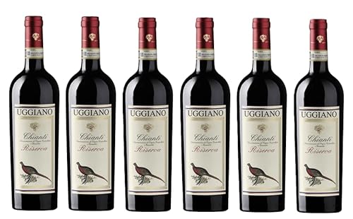 6x 0,75l - 2021er - Uggiano - Fagiano - Chianti Riserva D.O.C.G. - Toscana - Italien - Rotwein trocken von Uggiano