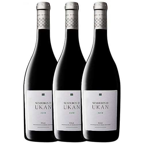 Ukan Senderos de Ukan Tempranillo Rioja 75 cl (Schachtel mit 3 Flaschen von 75 cl) von Ukan