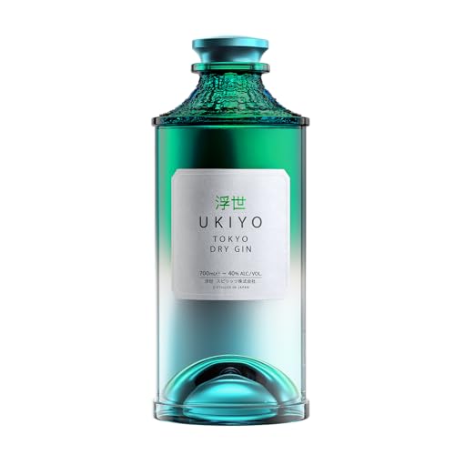 UKIYO Tokio trocken | Japanisch | Handwerk | Gin | Klassisch | Yuzu, Mailand und Sakura | Destilliert mit 5 einheimischen japanischen Pflanzenstoffen | 40 Prozent Alkohol | 70 cl von Ukiyo