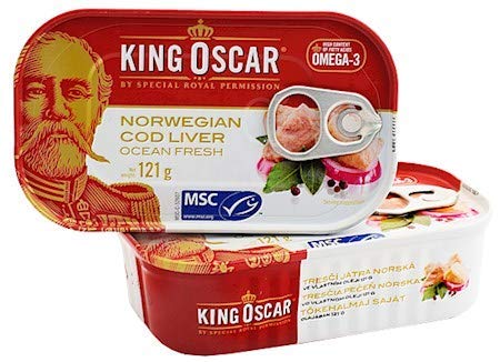 Ulan King Oskar Dorschleber aus Norwegen, 4er Pack Fisch Konserven (4 x 121g) von Ulan