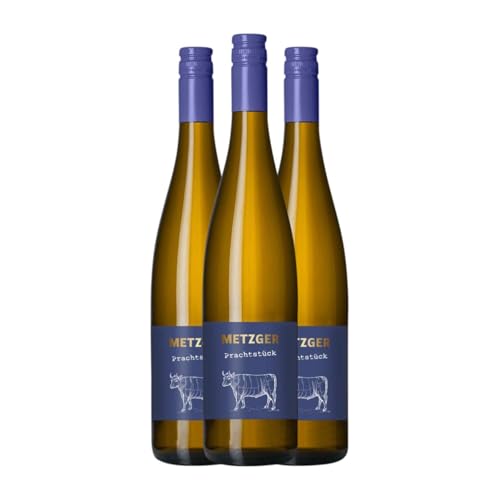 Uli Metzger Prachtstück Cuvée KuhbA Weiß Halbtrocken Halbsüß Pfälz 75 cl Weißwein (Karton mit 3 Flaschen von 75 cl) von Uli Metzger