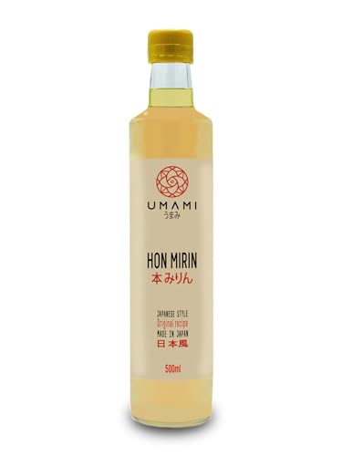 Umami Japanischer Hon Mirin 500 ml – Hergestellt in Japan mit japanischem Reis – lange Zeit in Holzfässern fermentiert von Umami