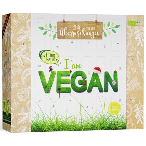 Veganer Adventskalender 24 köstliche vegane Leckereien in BIO-Qualität festliche Adventszeit nachhaltiger und umweltfreundlicher Kalender ökologisch bewusster Genuss von Umbrella