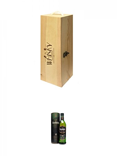 1a Whisky Holzbox für 1 Flasche mit Hakenverschluss + Glenfiddich 12 Jahre Single Malt Whisky 0,7 Liter von Unbekannt