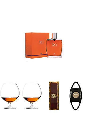 A. De Fussigny ADF XO Fine Champagne 0,7 Liter + Cognacglas/Schwenker Stölzle 1 Stück - 103/18 + Cognacglas/Schwenker Stölzle 1 Stück - 103/18 + BrickHouse Streichhölzer + Buena Vista Zigarrencutter von Unbekannt